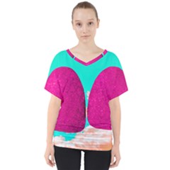 Two Hearts V-neck Dolman Drape Top by essentialimage