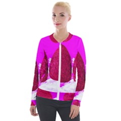 Two Hearts Velvet Zip Up Jacket by essentialimage