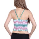 Waving Lines Vivid Pattern Spaghetti Strap Bra Top View2