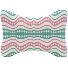 Waving Lines Vivid Pattern Seat Head Rest Cushion by dflcprintsclothing