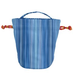 Ambient 1 In Blue Drawstring Bucket Bag by bruzer