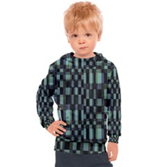 Dark Geometric Pattern Design Kids  Hooded Pullover by dflcprintsclothing