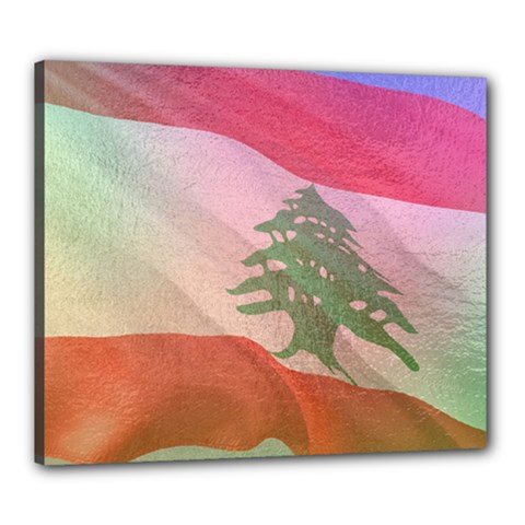 Lebanon Canvas 24  X 20  (stretched) by AwesomeFlags