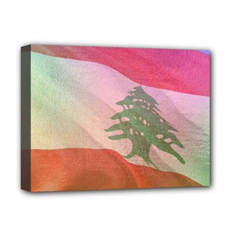 Lebanon Deluxe Canvas 16  X 12  (stretched)  by AwesomeFlags
