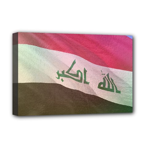 Iraq Deluxe Canvas 18  X 12  (stretched) by AwesomeFlags