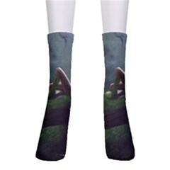 Wooden Child Resting On A Tree From Fonebook Men s Crew Socks by 2853937