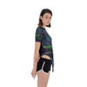 Wooden Child Resting On A Tree From Fonebook Asymmetrical Short Sleeve Sports Tee View3