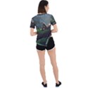 Wooden Child Resting On A Tree From Fonebook Asymmetrical Short Sleeve Sports Tee View4