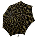 Black And Orange Geometric Design Hook Handle Umbrellas (Small) View2