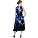 Blue electric Thunder Storm, Colorful Lightning graphic Round Neck Boho Dress View2