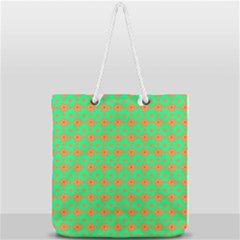 Small Big Floral Full Print Rope Handle Tote (large) by Sparkle