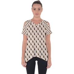 Digital  Design Cut Out Side Drop Tee by Sparkle