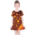 Bubbles Abstract Art Gold Golden Kids  Simple Cotton Dress View1