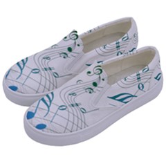 Music Notes Kids  Canvas Slip Ons by Dutashop