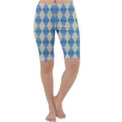 Pattern Texture Chevron Cropped Leggings  by Dutashop