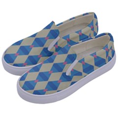 Pattern Texture Chevron Kids  Canvas Slip Ons by Dutashop