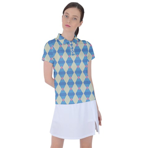 Pattern Texture Chevron Women s Polo Tee by Dutashop