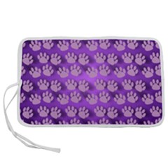 Pattern Texture Feet Dog Purple Pen Storage Case (s) by Dutashop