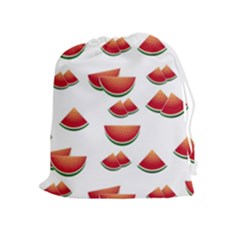 Summer Watermelon Pattern Drawstring Pouch (xl) by Dutashop