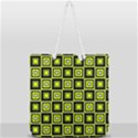 Green Pattern Square Squares Full Print Rope Handle Tote (Large) View2
