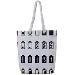 Battery Icons Charge Full Print Rope Handle Tote (small) by Dutashop