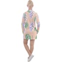 Leaf Pink Women s Long Sleeve Casual Dress View2