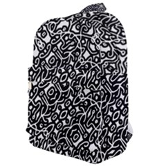 Interlace Black And White Pattern Classic Backpack by dflcprintsclothing