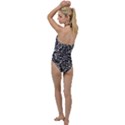 Interlace Black And White Pattern Go with the Flow One Piece Swimsuit View2