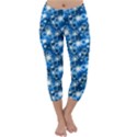 Star Hexagon Deep Blue Light Capri Winter Leggings  View1