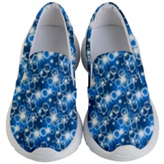 Star Hexagon Deep Blue Light Kids Lightweight Slip Ons by Dutashop