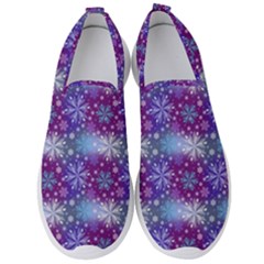 Snow Blue Purple Tulip Men s Slip On Sneakers by Dutashop