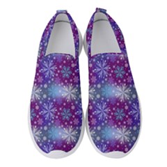 Snow Blue Purple Tulip Women s Slip On Sneakers by Dutashop