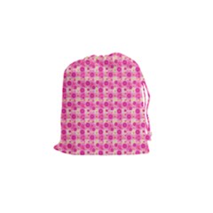 Heart Pink Drawstring Pouch (small) by Dutashop