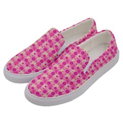 Heart Pink Men s Canvas Slip Ons by Dutashop