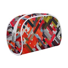 Maze Abstract Texture Rainbow Make Up Case (small) by Dutashop