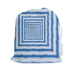 Metallic Blue Shiny Reflective Drawstring Pouch (2xl) by Dutashop