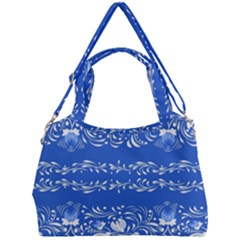 Blue Flowers Double Compartment Shoulder Bag by Eskimos