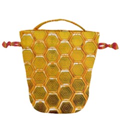 Hexagonal Windows Drawstring Bucket Bag by essentialimage365