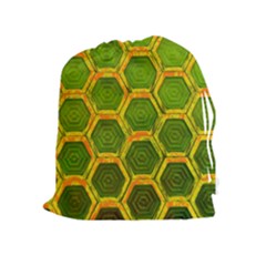 Hexagon Windows Drawstring Pouch (xl) by essentialimage365