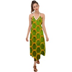 Hexagon Windows Halter Tie Back Dress  by essentialimage365