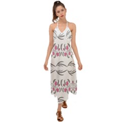 Folk Ornament Halter Tie Back Dress  by Eskimos
