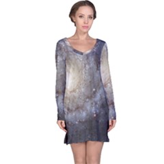 Spiral Galaxy Long Sleeve Nightdress by ExtraAwesomeSauce