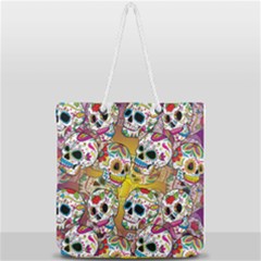 Sugar Skulls Full Print Rope Handle Tote (large) by ExtraAwesomeSauce