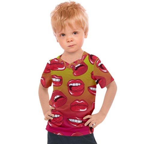 Hot Lips Kids  Sports Tee by ExtraAwesomeSauce