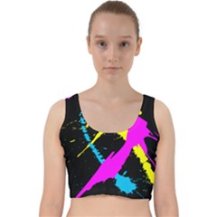 Splatter Splatter Velvet Racer Back Crop Top by ExtraAwesomeSauce