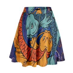 Koi Fish High Waist Skirt by ExtraAwesomeSauce