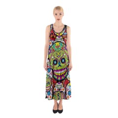Sugar Skulls Sleeveless Maxi Dress by ExtraAwesomeSauce
