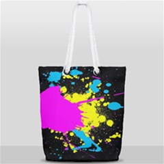 Splatter Splatter Full Print Rope Handle Tote (small) by ExtraAwesomeSauce