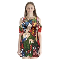 Geisha Geisha Shoulder Cutout Velvet One Piece by ExtraAwesomeSauce