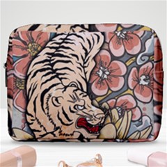 White Tiger Make Up Pouch (large) by ExtraAwesomeSauce